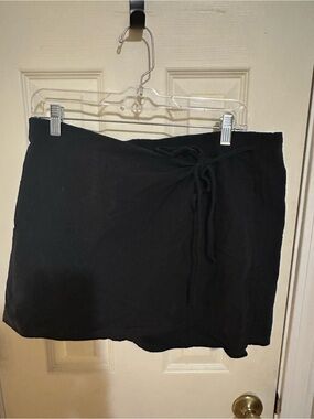 SHEIN Black Tie-Waist Mini Skort